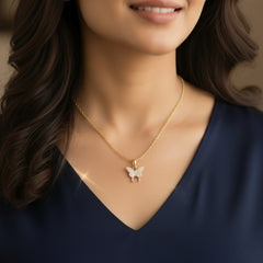 Fluttering Radiance Diamond Butterfly Pendant