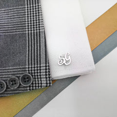18k Gold Plated Initials Letter Cufflinks