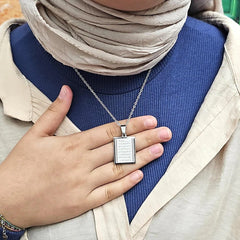 Ayatul Kursi Square Pendant-Necklace