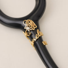 Personalized Stethoscope Birth flower Doctor Name I'D Tag
