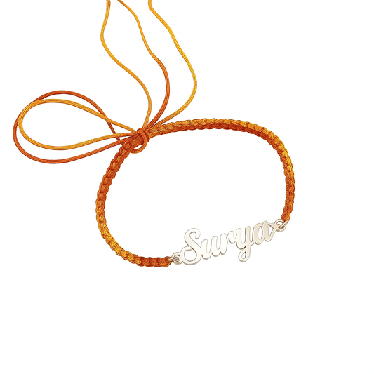 Custom Brother Signature Name Rakhi - Craft In 925 Silver By Jeluxa