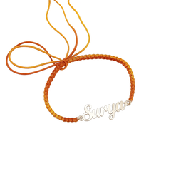 Custom Brother Signature Name Rakhi - Craft In 925 Silver By Jeluxa