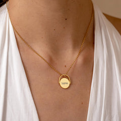 Custom Anxiety Spinner Name Engraved Fidget Necklace