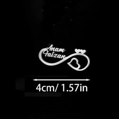 Custom Couple Name Infinity Brooch