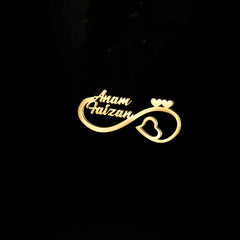 Custom Couple Name Infinity Brooch