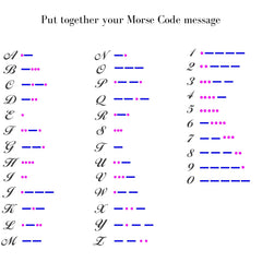 Personalized Morse Code- Hidden Name Necklace