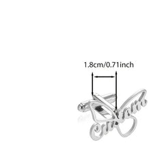 Custom Butterfly Script Name Cufflinks