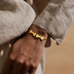 Personalized Pet Name Bone Charm Bracelet