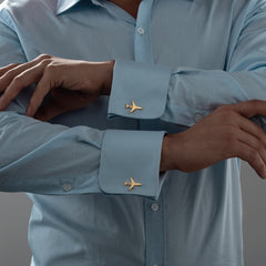 Custom Aeroplan Cufflinks for Airhostess-Pilot