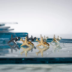 Custom Aeroplan Cufflinks for Airhostess-Pilot