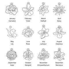 Custom Baby Kids Name Bracelet With Birth Flower