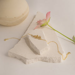 Custom Birth Floral Bracelet With Birthstone