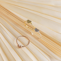 Custom Fingerprint Heart Ring For Women