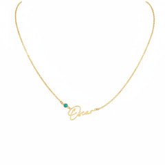 Custom Handmade Birth Stone Name Necklace