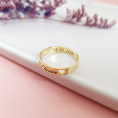 Custom Inside Outside Engraved Name Ring