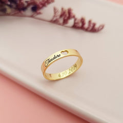 Custom Inside Outside Engraved Name Ring