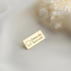 Custom Logo Label Brooch & Chef Jacket Lapel Pin