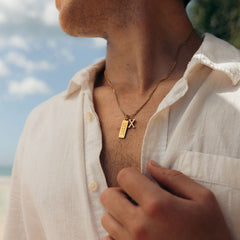 Custom Men's Bar Tag Necklace