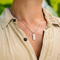 Custom Men's Bar Tag Necklace