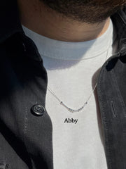 Personalized Morse Code Bar and Bead Necklace