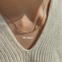 Personalized Morse Code Bar and Bead Necklace