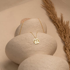 Custom Photo & Text Engraved Pendant-Necklace