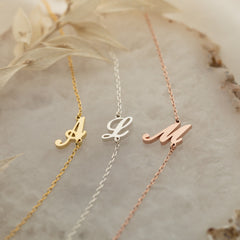 Customized Carrie Initial Letter Bracelet