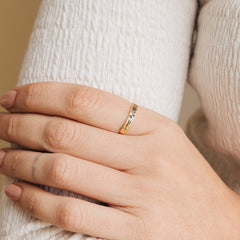 Customized Flower Bar Ring