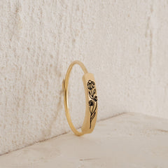 Customized Flower Bar Ring