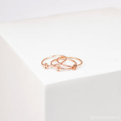 Customized Handcraft Dainty Initial Letter Ring