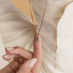 Customized Mini Fingerprint Tag Necklace