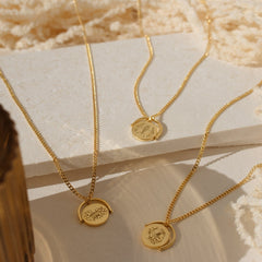 Customized Zodiac Spinner Necklace For Gift