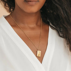Envelope Massage Locket Necklace
