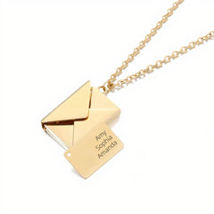Envelope Massage Locket Necklace