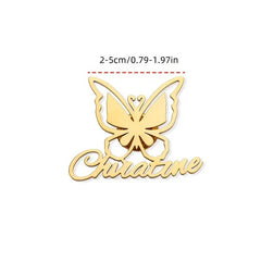 Elegant Custom Butterfly Name Brooch