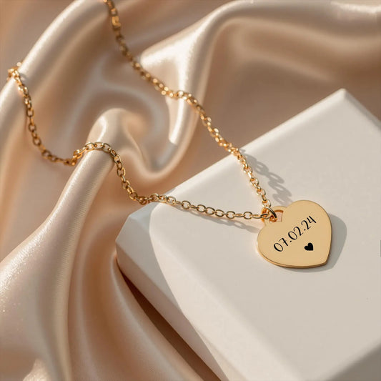 Personalized Keepsake Engraved Heart Necklace