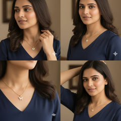 Fluttering Radiance Diamond Butterfly Pendant