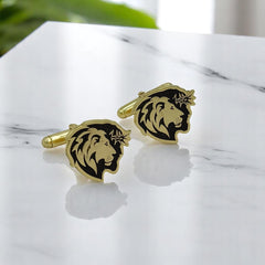 Regal Lion Head Cufflinks for Men