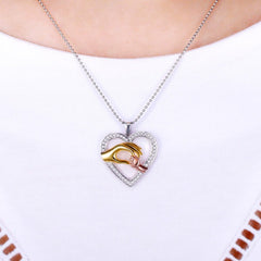Holding Hand Heart Necklace for Mom
