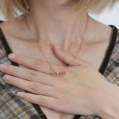 Personalized Interlocking Name Engraved Necklace