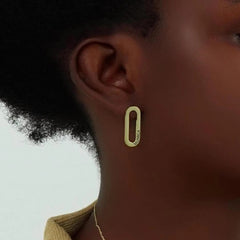 Personalized Paperclip Name Stud Earrings