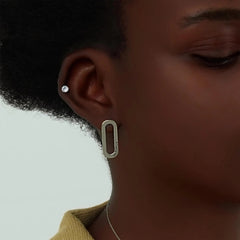 Personalized Paperclip Name Stud Earrings