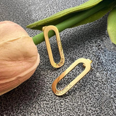 Personalized Paperclip Name Stud Earrings