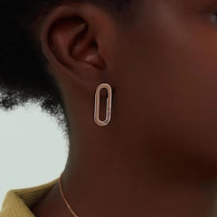 Personalized Paperclip Name Stud Earrings