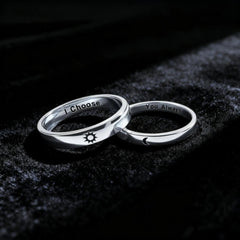 Sun & Moon Couple Promise Rings