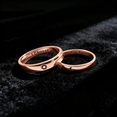 Sun & Moon Couple Promise Rings
