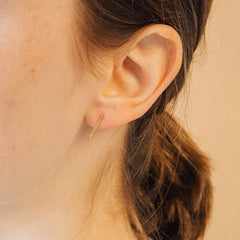 Minimalist Dot Ear Jackets Earring For Girls