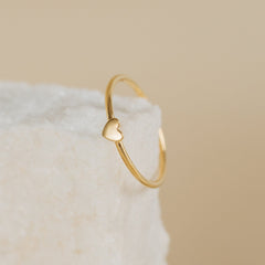 Minimalist Nala Tiny Heart Ring