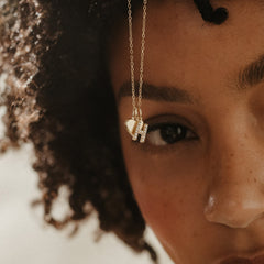 Pave Initial Heart Necklace For Cute Girls