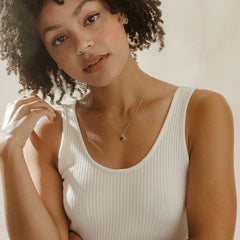 Pave Initial Heart Necklace For Cute Girls